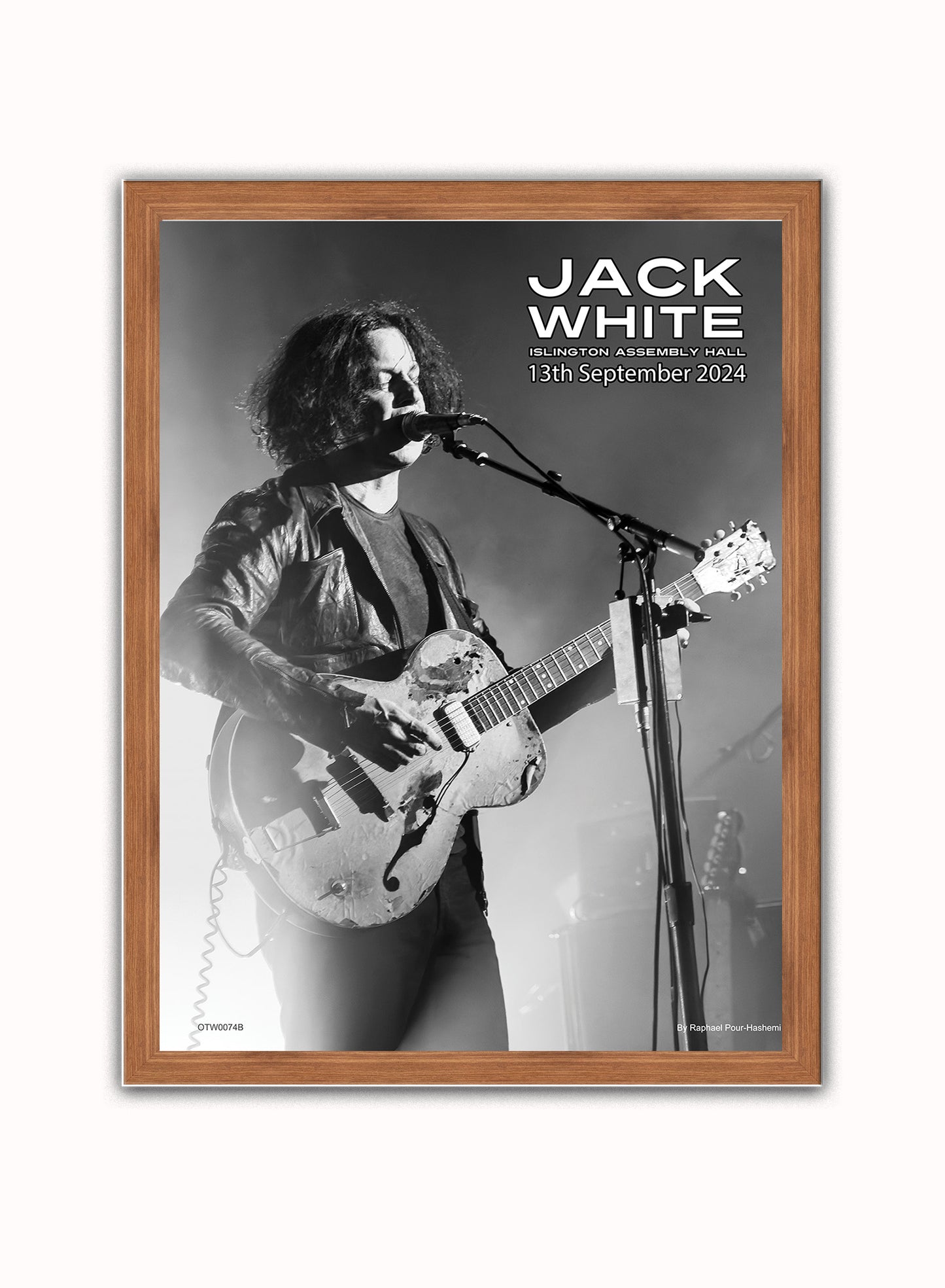 Jack White September 2024 Poster Art Print Vintage Poster Wall Art Print 30x40cm Dark Wood