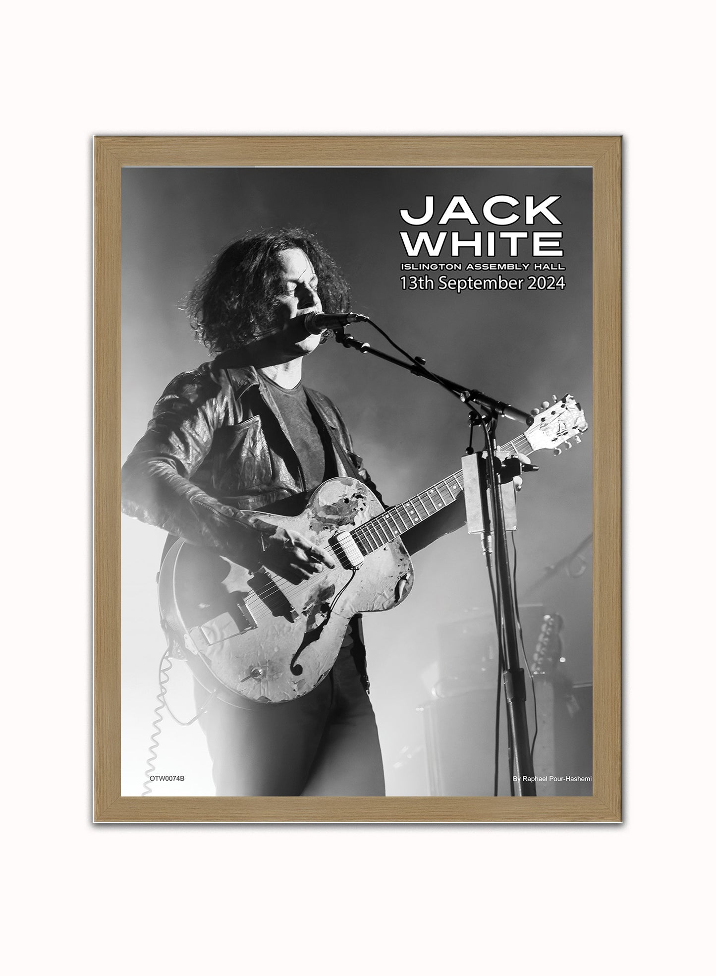 Jack White September 2024 Poster Art Print Vintage Poster Wall Art Print 30x40cm Light Wood