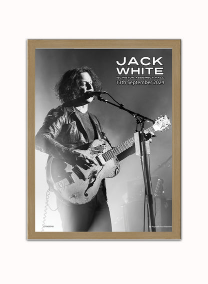 Jack White September 2024 Poster Art Print Vintage Poster Wall Art Print 30x40cm Light Wood