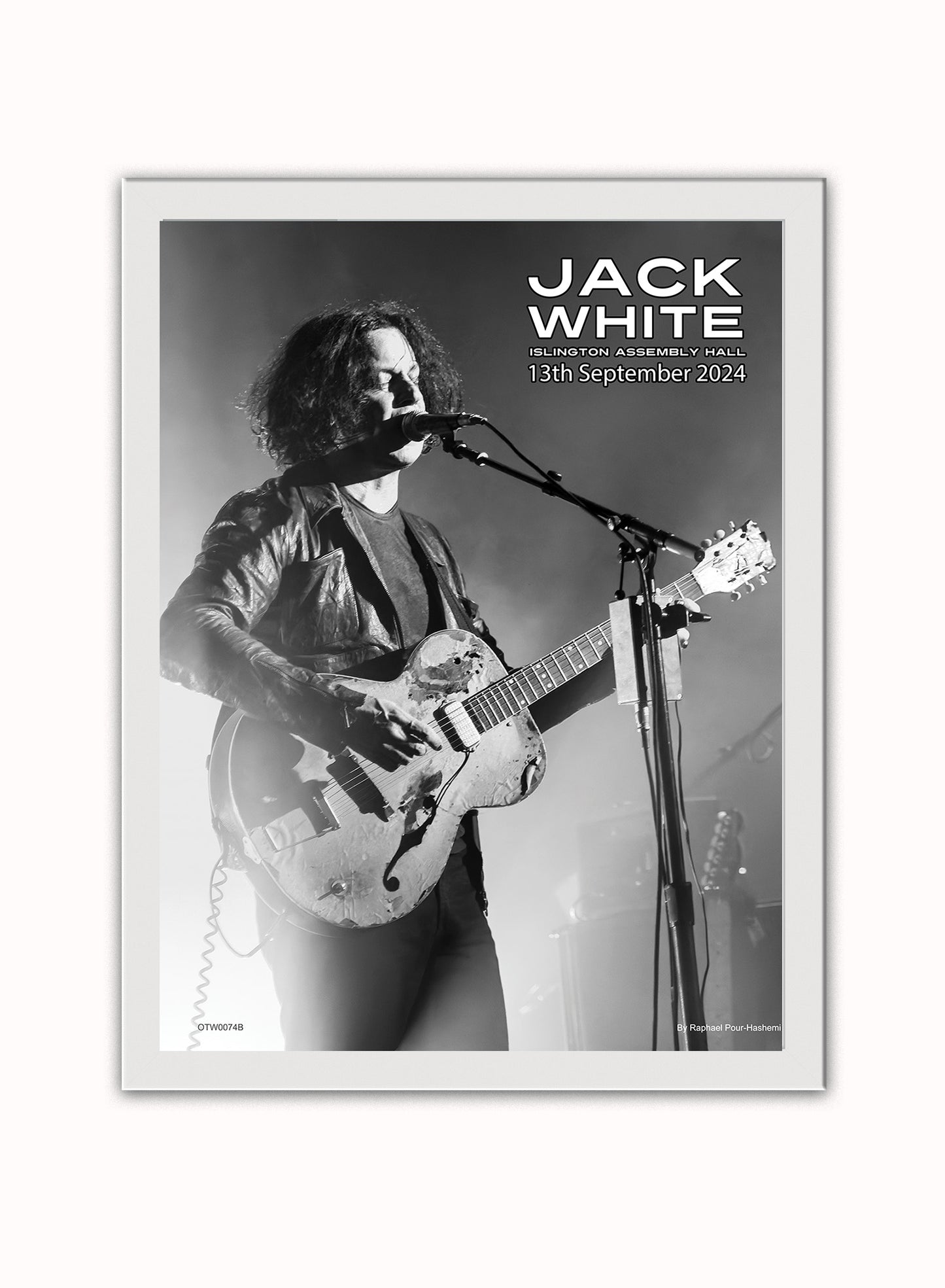 Jack White September 2024 Poster Art Print Vintage Poster Wall Art Print 30x40cm White Frame