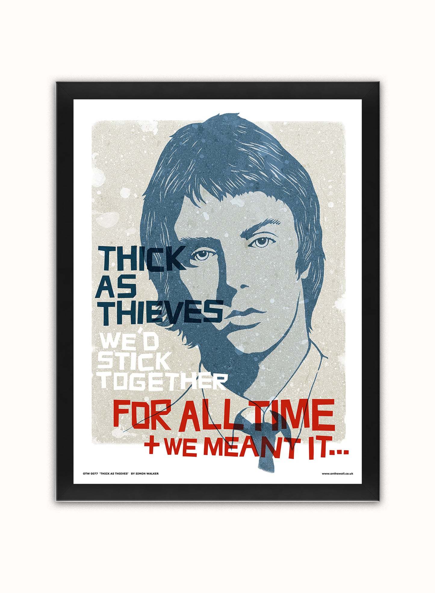 Paul Weller The Jam Poster Art Print Vintage Poster Wall Art Print 30x40cm Black Frame