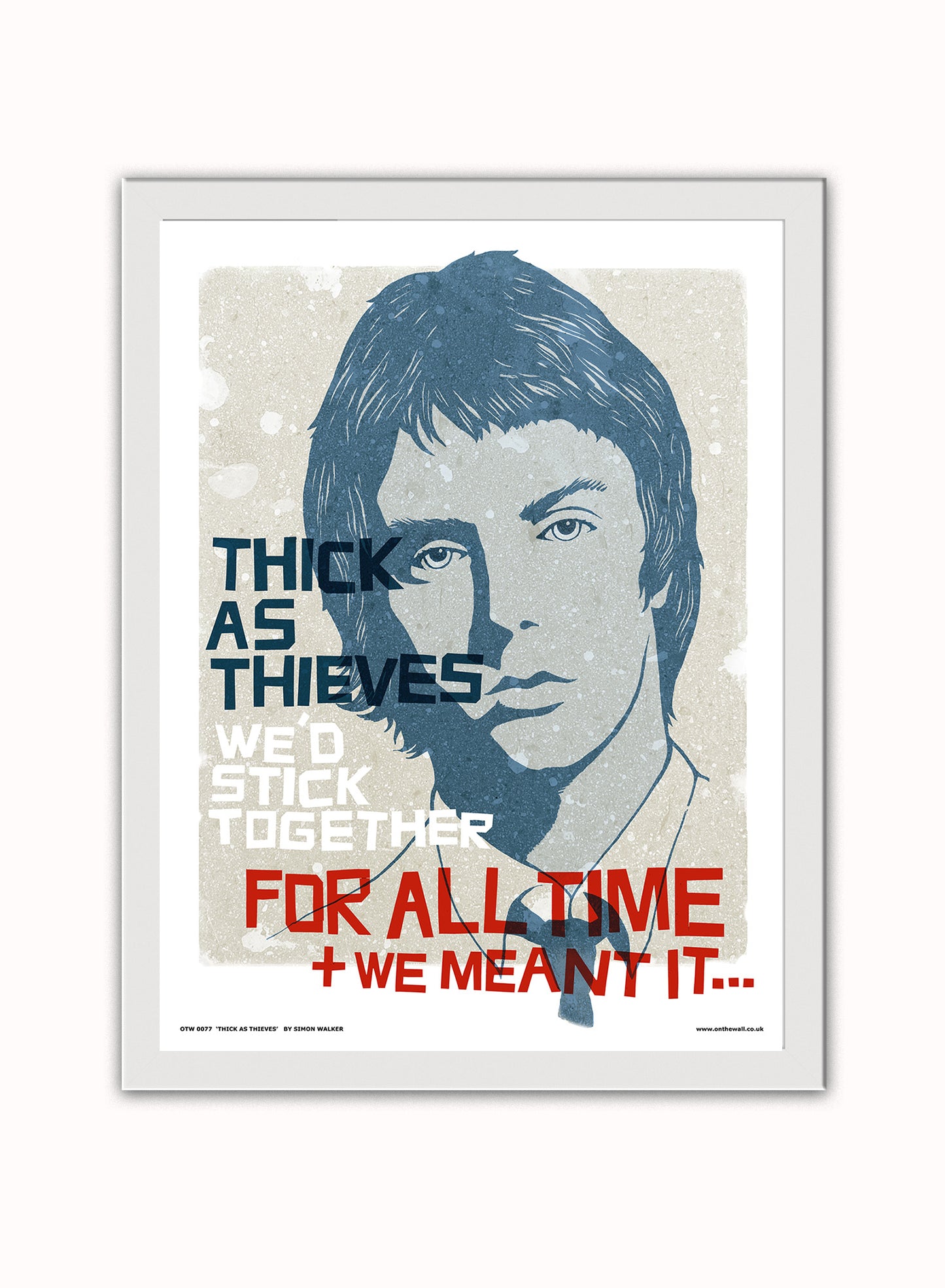 Paul Weller The Jam Poster Art Print Vintage Poster Wall Art Print 30x40cm White Frame