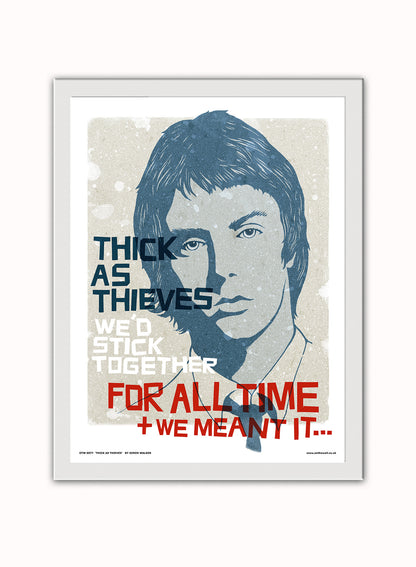Paul Weller The Jam Poster Art Print Vintage Poster Wall Art Print 30x40cm White Frame