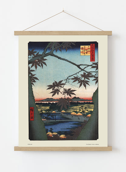 Hiroshige Japanese The Maple Treesat Poster Art Print Japanese Wall Art Print 30x40cm Hanger