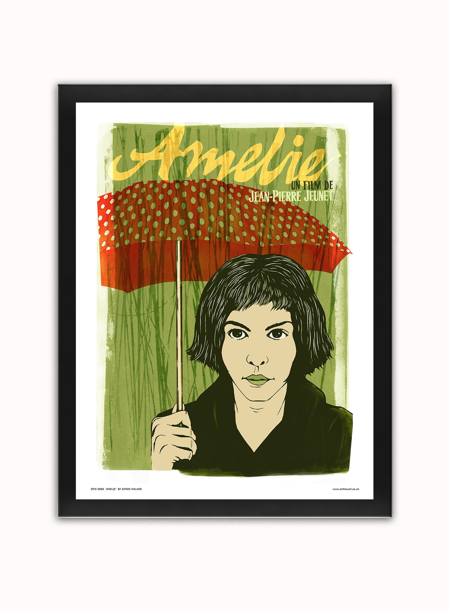 Amelie Poster Art Print Vintage Poster Wall Art Print 30x40cm Black Frame