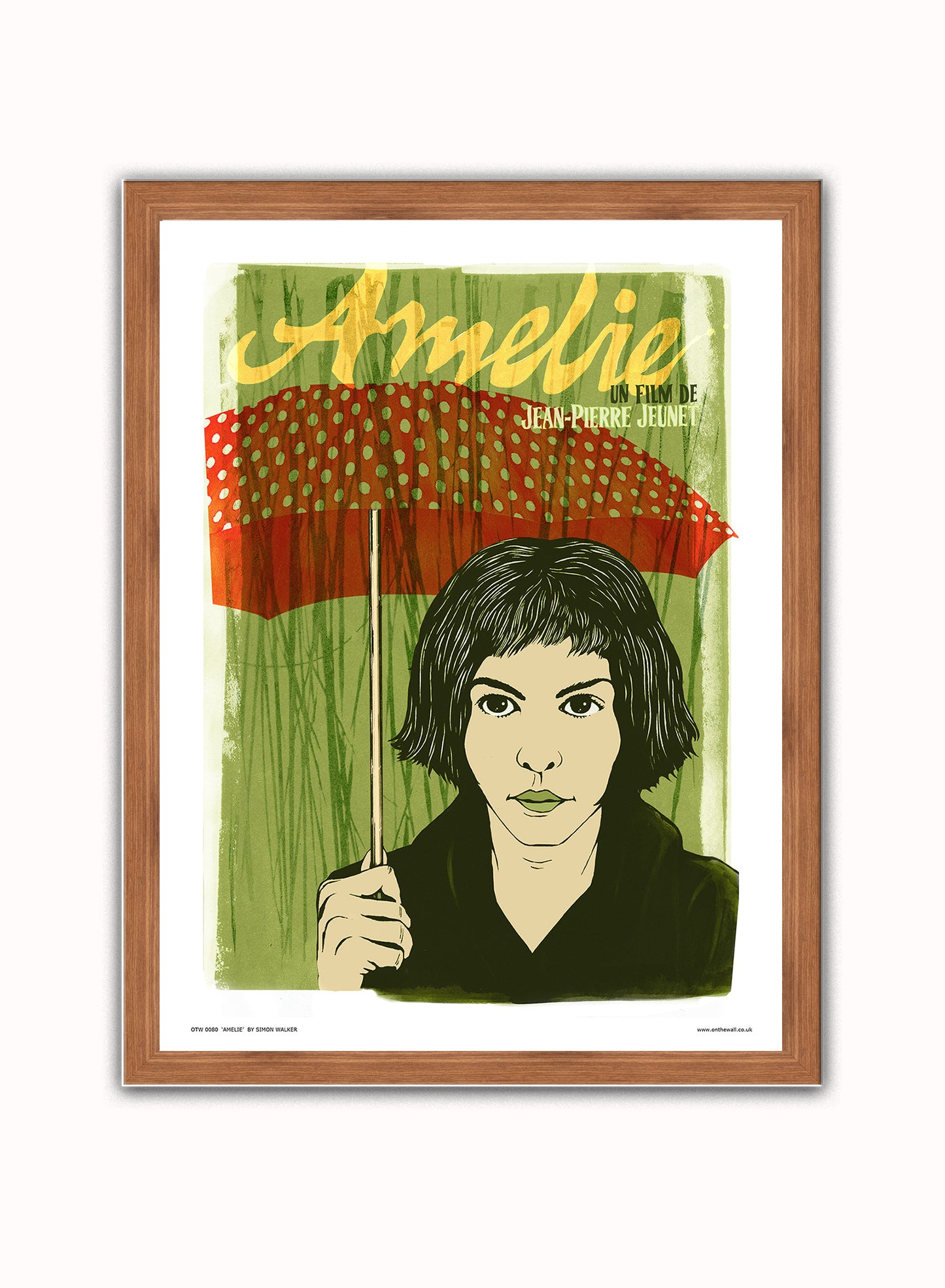 Amelie Poster Art Print Vintage Poster Wall Art Print 30x40cm Dark Wood
