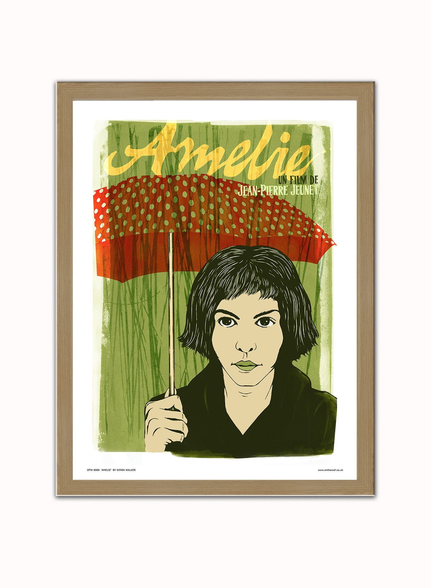 Amelie Poster Art Print Vintage Poster Wall Art Print 30x40cm Light Wood