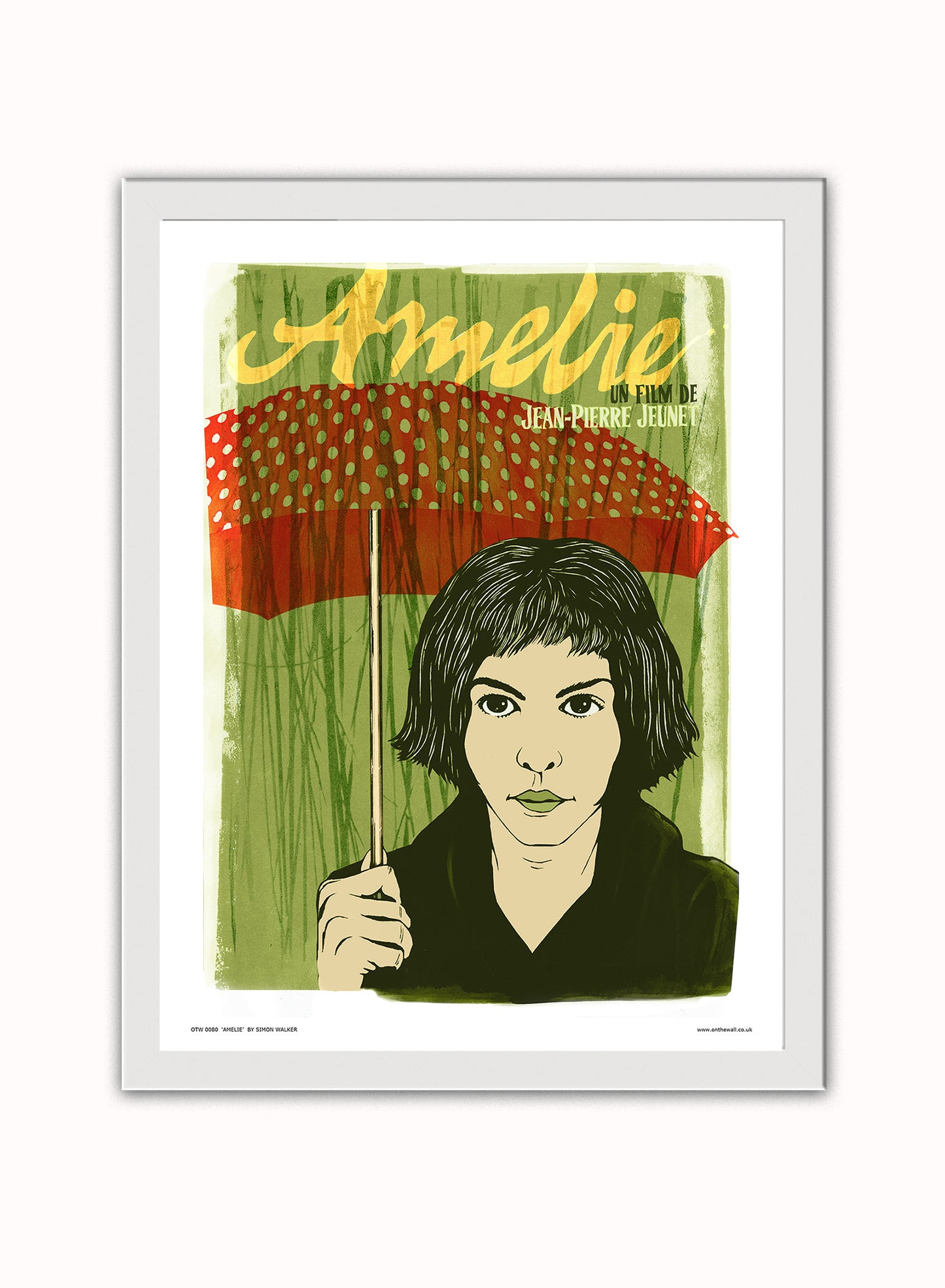 Amelie Poster Art Print Vintage Poster Wall Art Print 30x40cm White Frame