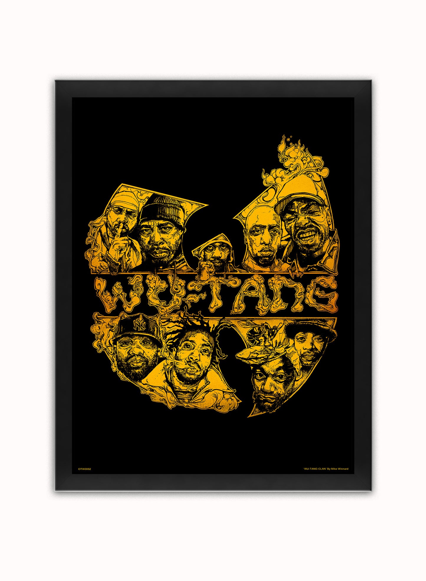 Wu-Tang Poster Poster Art Print Vintage Poster Wall Art Print 30x40cm Black Frame