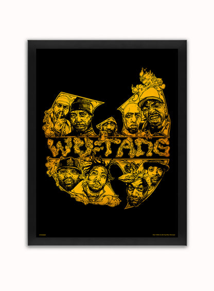 Wu-Tang Poster Poster Art Print Vintage Poster Wall Art Print 30x40cm Black Frame