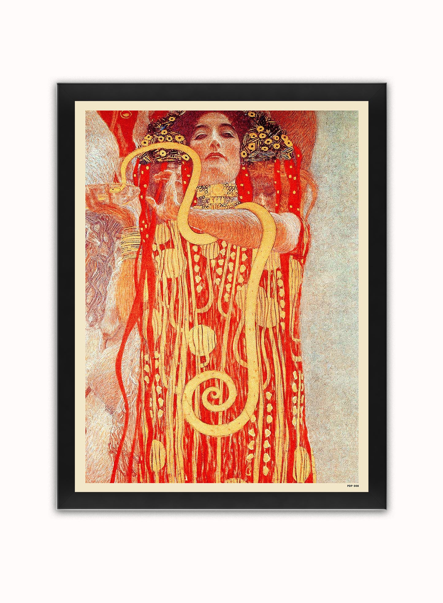 Gustav Klimt Hygieia Art nouveau Poster Art Print Vintage Poster Wall Art Print 40x30cm Black Frame
