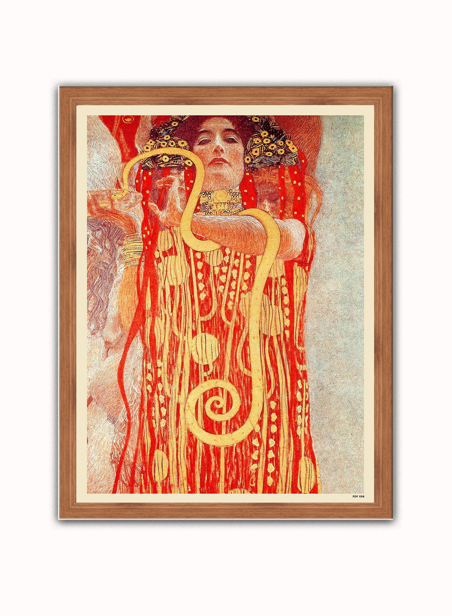 Gustav Klimt Hygieia Art nouveau Poster Art Print Vintage Poster Wall Art Print 40x30cm Dark Wood
