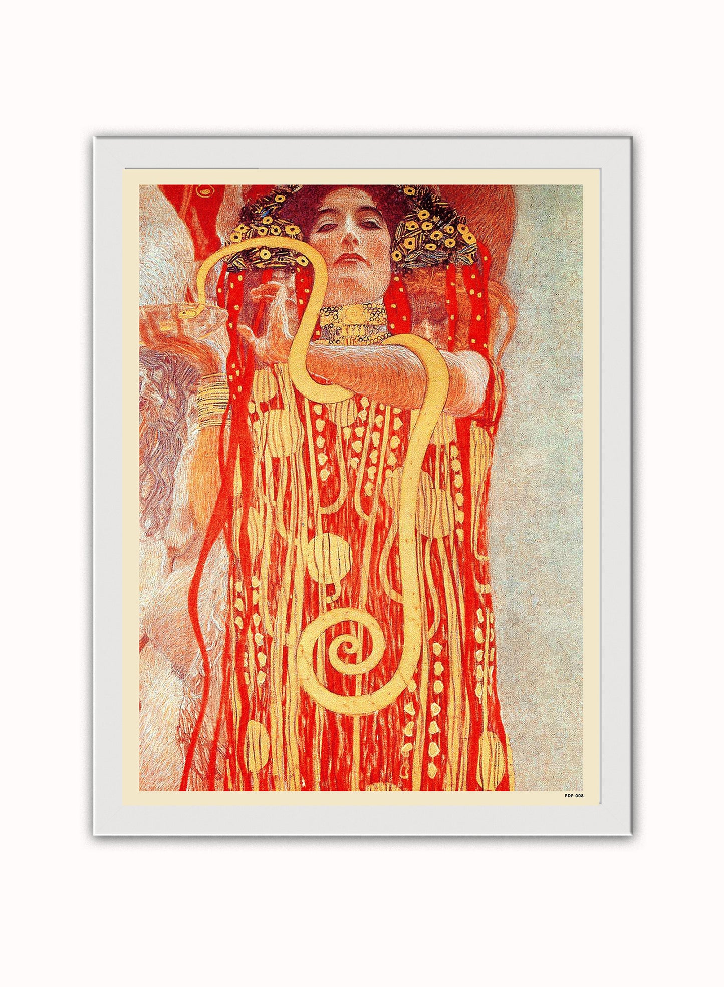 Gustav Klimt Hygieia Art nouveau Poster Art Print Vintage Poster Wall Art Print 40x30cm White Frame