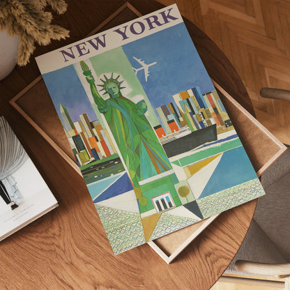 New York,Vinatge Travel Poster by Weimer Pursell 30x40cm Art Print