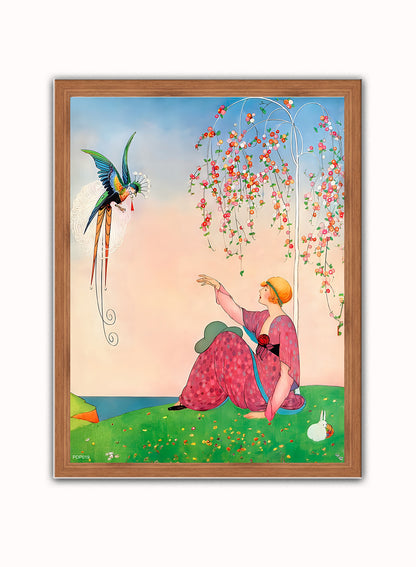 George Wolfe Plank Fashion Vintage Art Wall Art Print 30x40cm Dark Wood