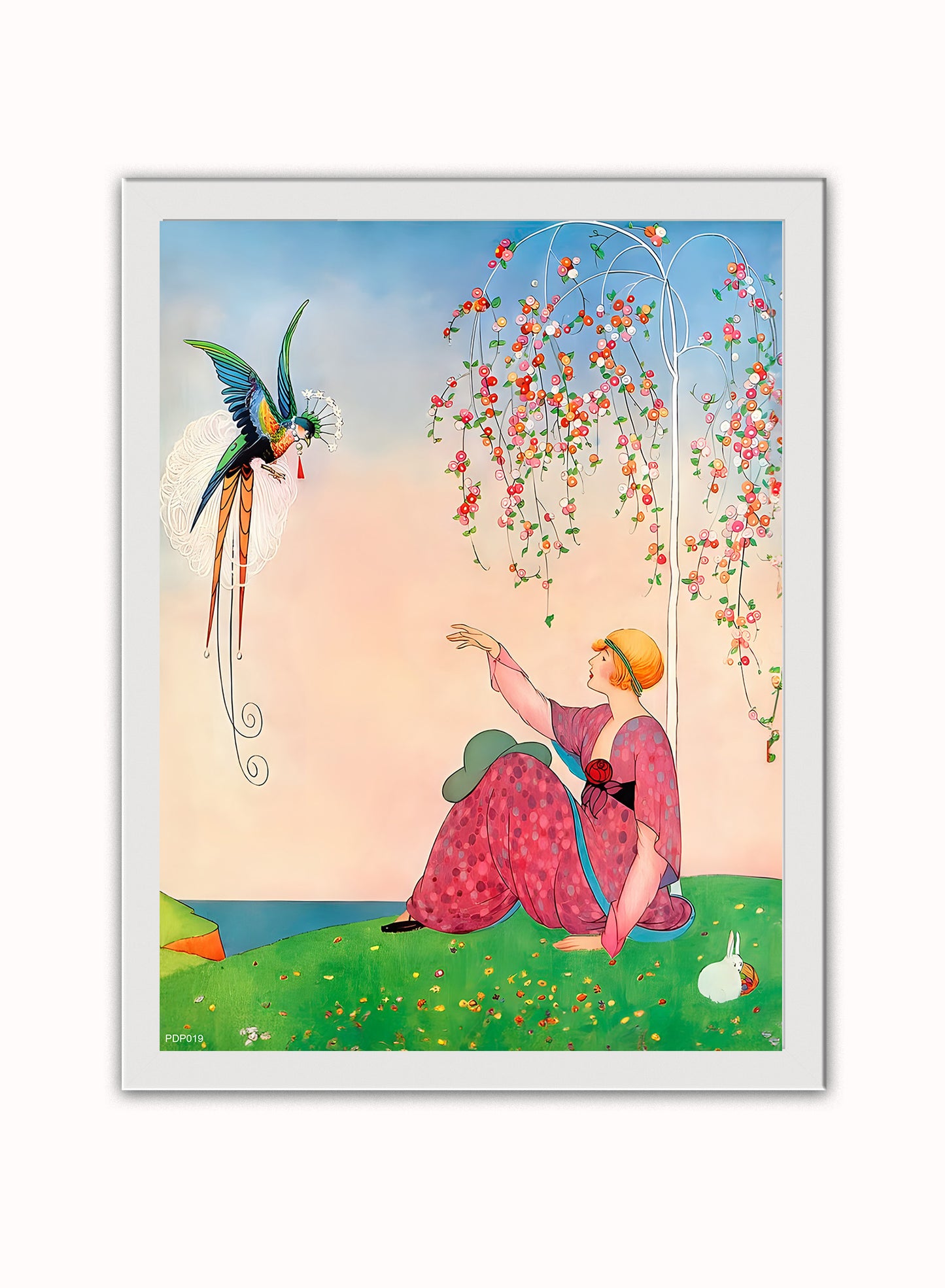 George Wolfe Plank Fashion Vintage Art Wall Art Print 30x40cm White Frame