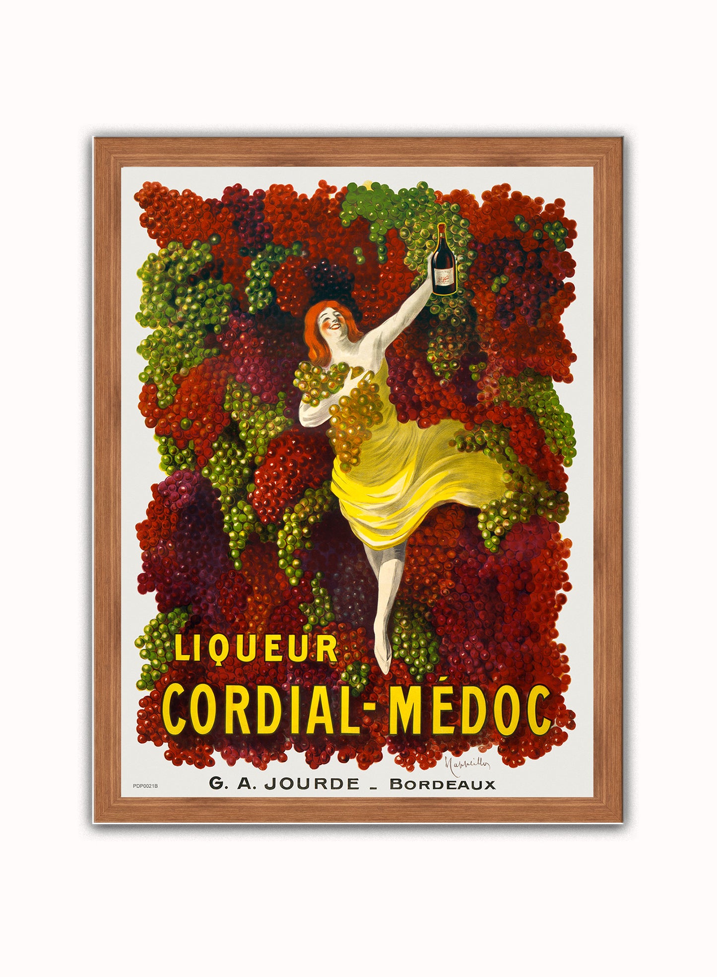 Bordeaux Liqueur Cordial-Médoc,Vintage Poster by Leonetto Cappiello Print – Leonetto Cappiello Vintage Poster Wall Art 30x40cm Dark Wood
