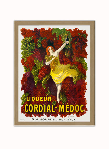 Bordeaux Liqueur Cordial-Médoc,Vintage Poster by Leonetto Cappiello Print – Leonetto Cappiello Vintage Poster Wall Art 30x40cm Light Wood