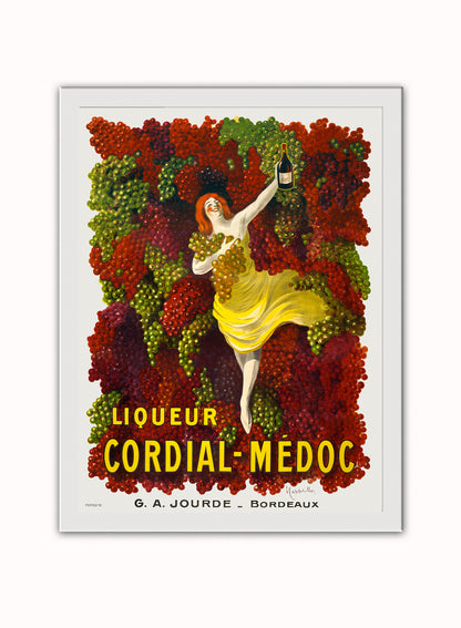 Bordeaux Liqueur Cordial-Médoc,Vintage Poster by Leonetto Cappiello Print – Leonetto Cappiello Vintage Poster Wall Art 30x40cm White Frame