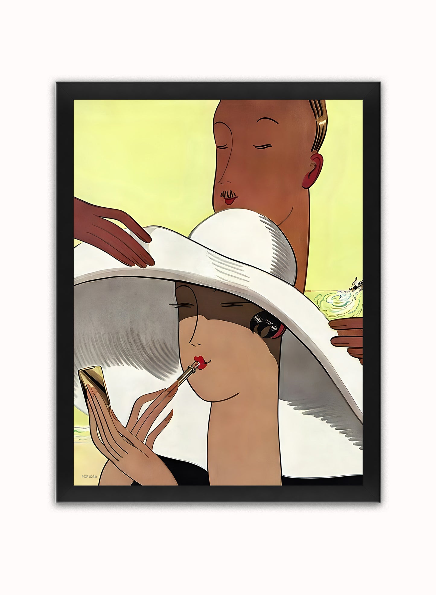 Marion Wildman , Fashion Vintage Art Wall Art Print 30x40cm Black Frame