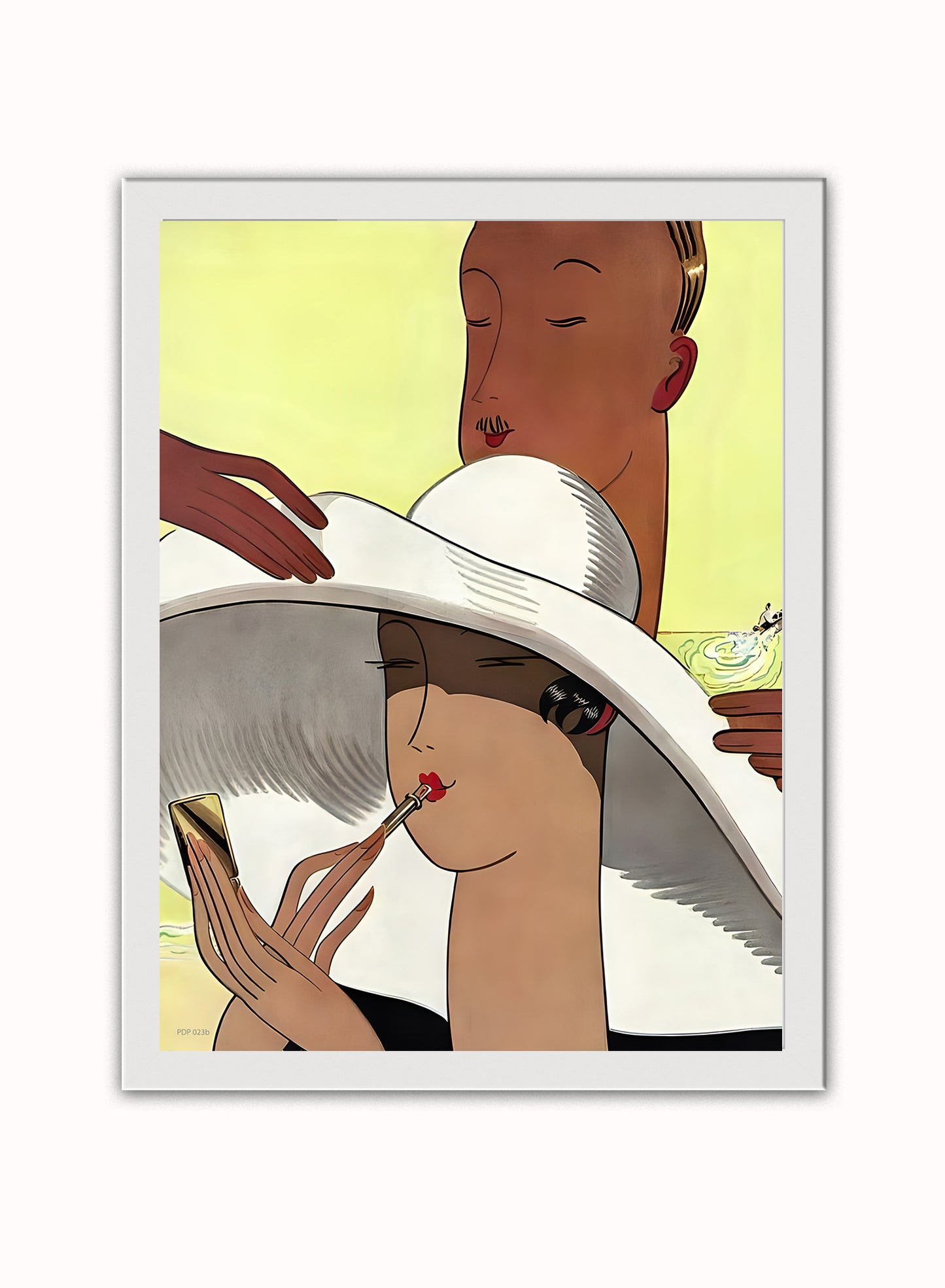 Marion Wildman , Fashion Vintage Art Wall Art Print 30x40cm White Frame