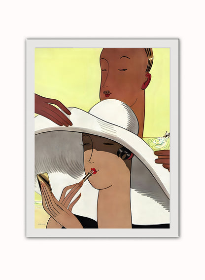 Marion Wildman , Fashion Vintage Art Wall Art Print 30x40cm White Frame