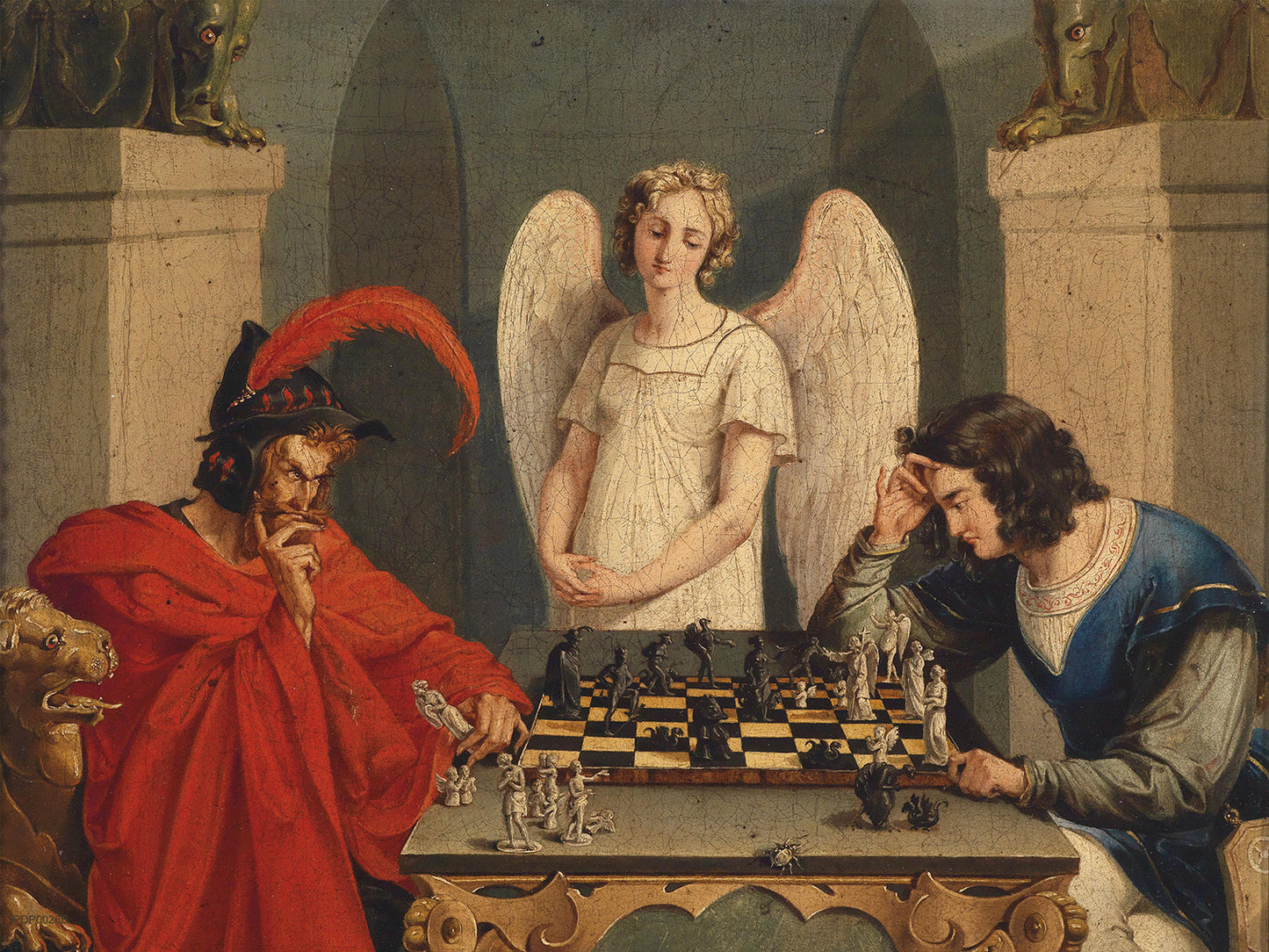 The Devil's Checkmate by Friedrich Moritz Vinatge Poster 30x40cm Art Print