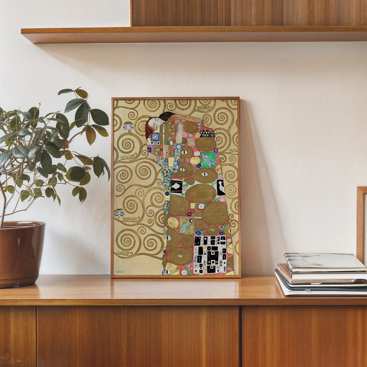 Gustav Klimt Fulfillment (Lovers)" or "The Embrace" Vinatge Poster 30x40cm Art Print