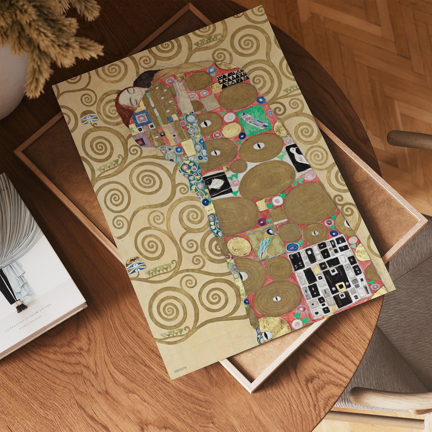 Gustav Klimt Fulfillment (Lovers)" or "The Embrace" Vinatge Poster 30x40cm Art Print