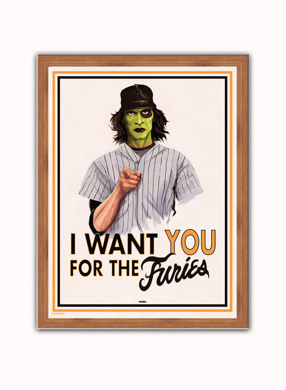 Warriors I Want YOU For The Furies Poster Vintage Poster Wall Art Print 30x40cm Dark Wood