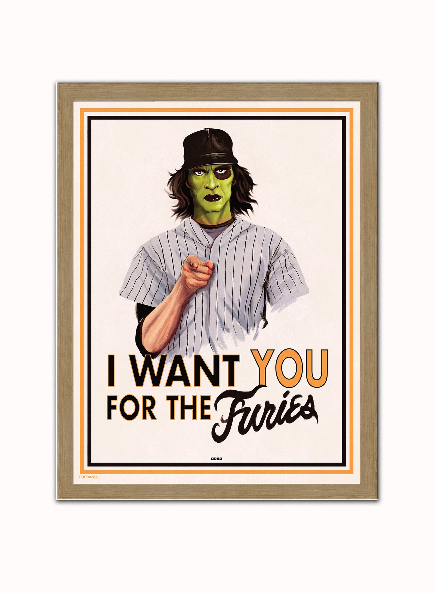 Warriors I Want YOU For The Furies Poster Vintage Poster Wall Art Print 30x40cm Light Wood