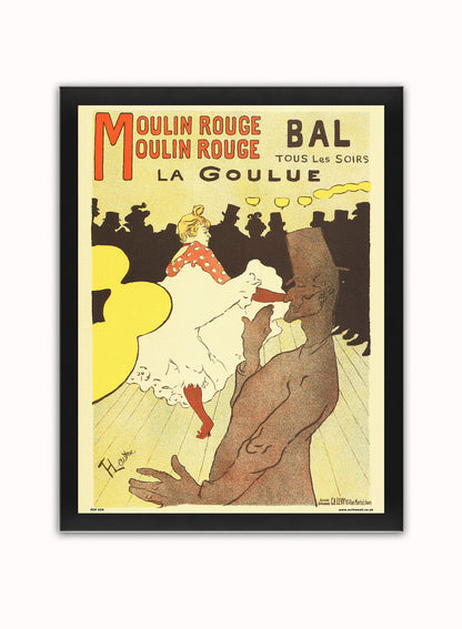 Art nouveau Poster Art Print by Henri de toulouse - Lautrec Moulin Rouge Poster Art Print Vintage Poster Wall Art Print 30x40cm Black Frame