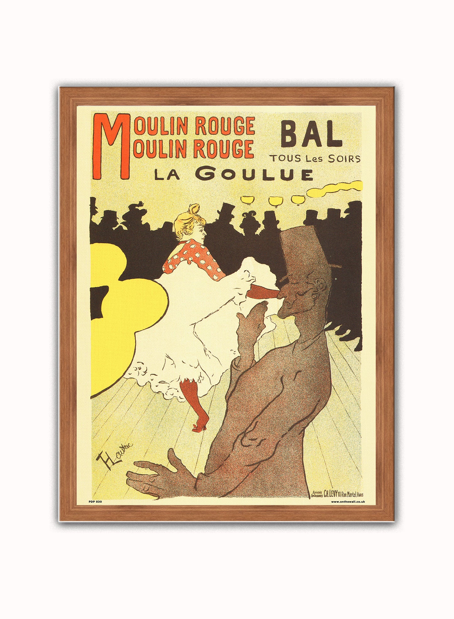 Art nouveau Poster Art Print by Henri de toulouse - Lautrec Moulin Rouge Poster Art Print Vintage Poster Wall Art Print 30x40cm Dark Wood