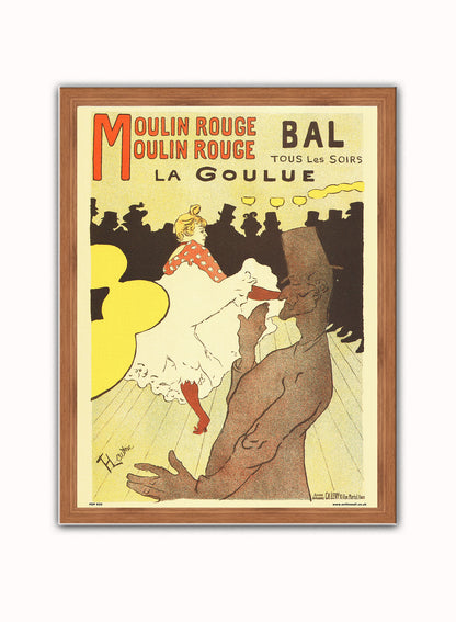 Art nouveau Poster Art Print by Henri de toulouse - Lautrec Moulin Rouge Poster Art Print Vintage Poster Wall Art Print 30x40cm Dark Wood