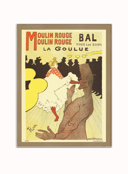 Art nouveau Poster Art Print by Henri de toulouse - Lautrec Moulin Rouge Poster Art Print Vintage Poster Wall Art Print 30x40cm Light Wood