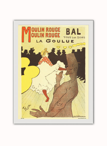 Art nouveau Poster Art Print by Henri de toulouse - Lautrec Moulin Rouge Poster Art Print Vintage Poster Wall Art Print 30x40cm White Frame