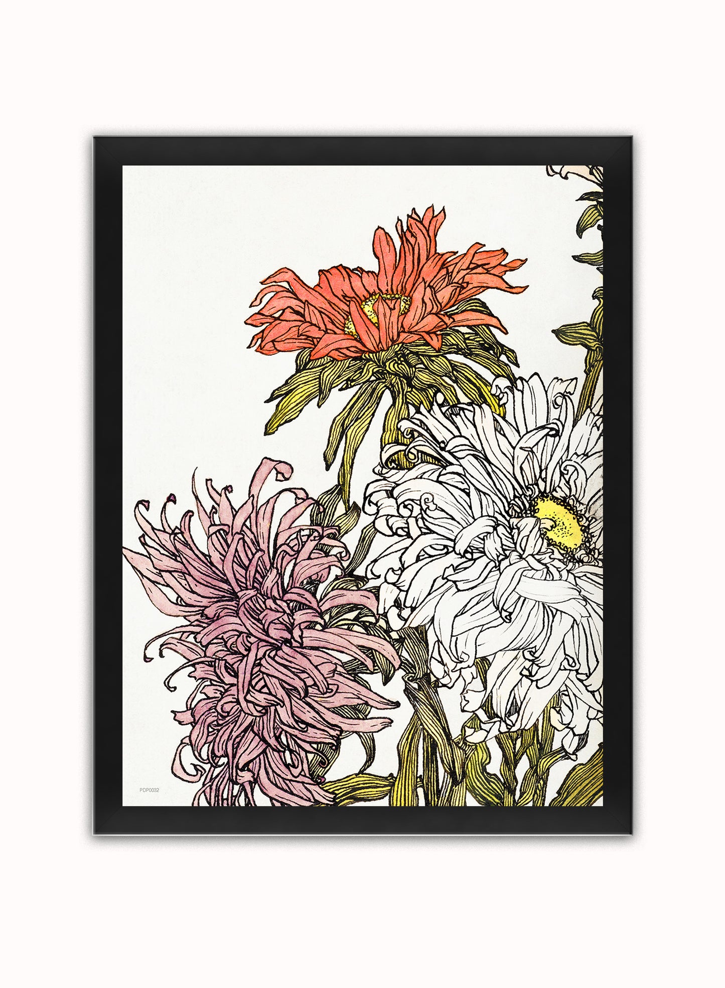 Botanical Art Print Print – Julie de Graag Botanical Wall Art 30x40cm Black Frame