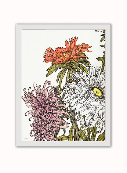 Botanical Art Print Print – Julie de Graag Botanical Wall Art 30x40cm White Frame