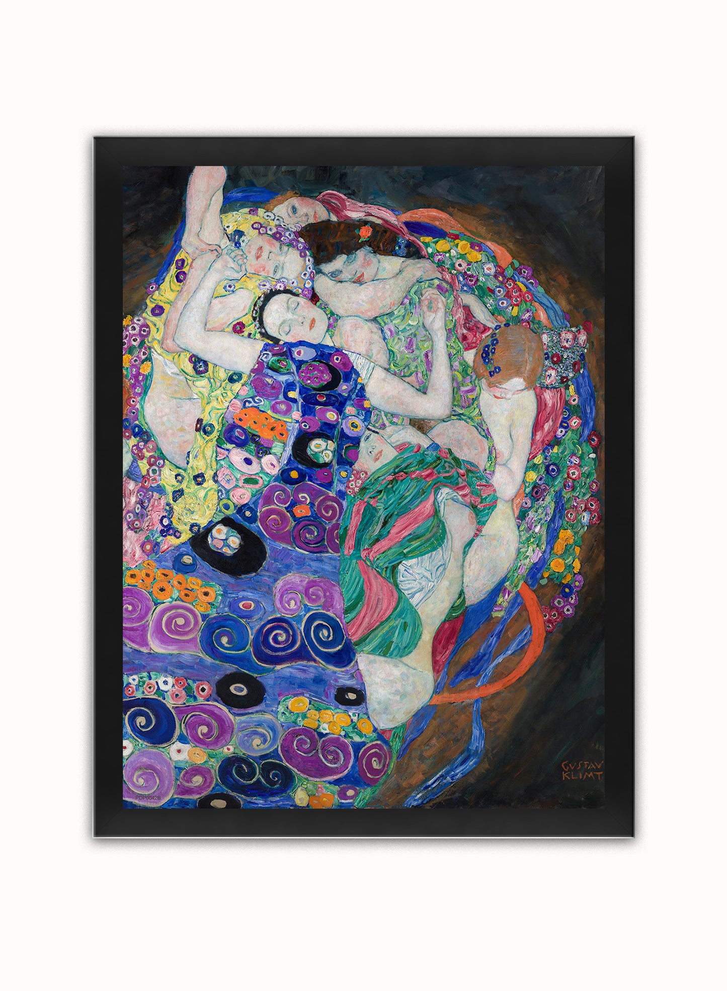 Gustav Klimt Fulfillment The Maiden Vintage Poster Vintage Poster Wall Art Print 30x40cm Black Frame