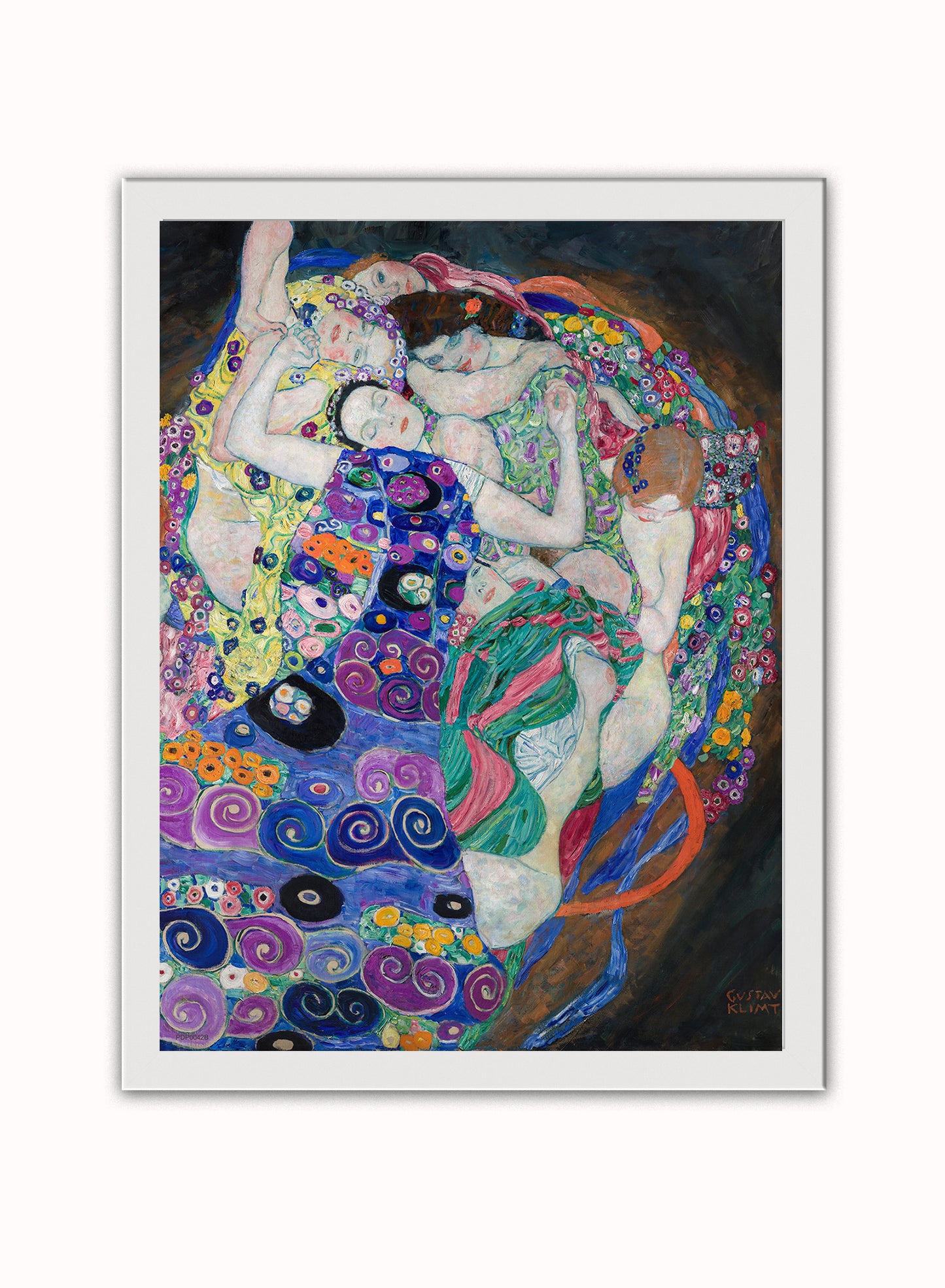 Gustav Klimt Fulfillment The Maiden Vintage Poster Vintage Poster Wall Art Print 30x40cm White Frame