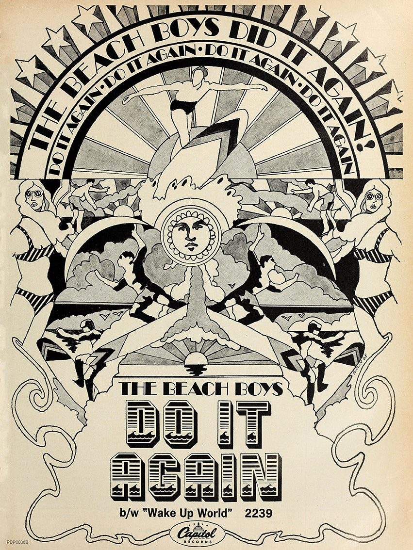 The Beach Boys "Do It Again" Advertisement 1968 Poster Art Print 30x40m