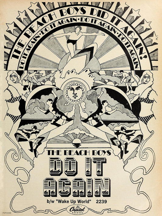 The Beach Boys "Do It Again" Advertisement 1968 Poster Art Print 30x40m