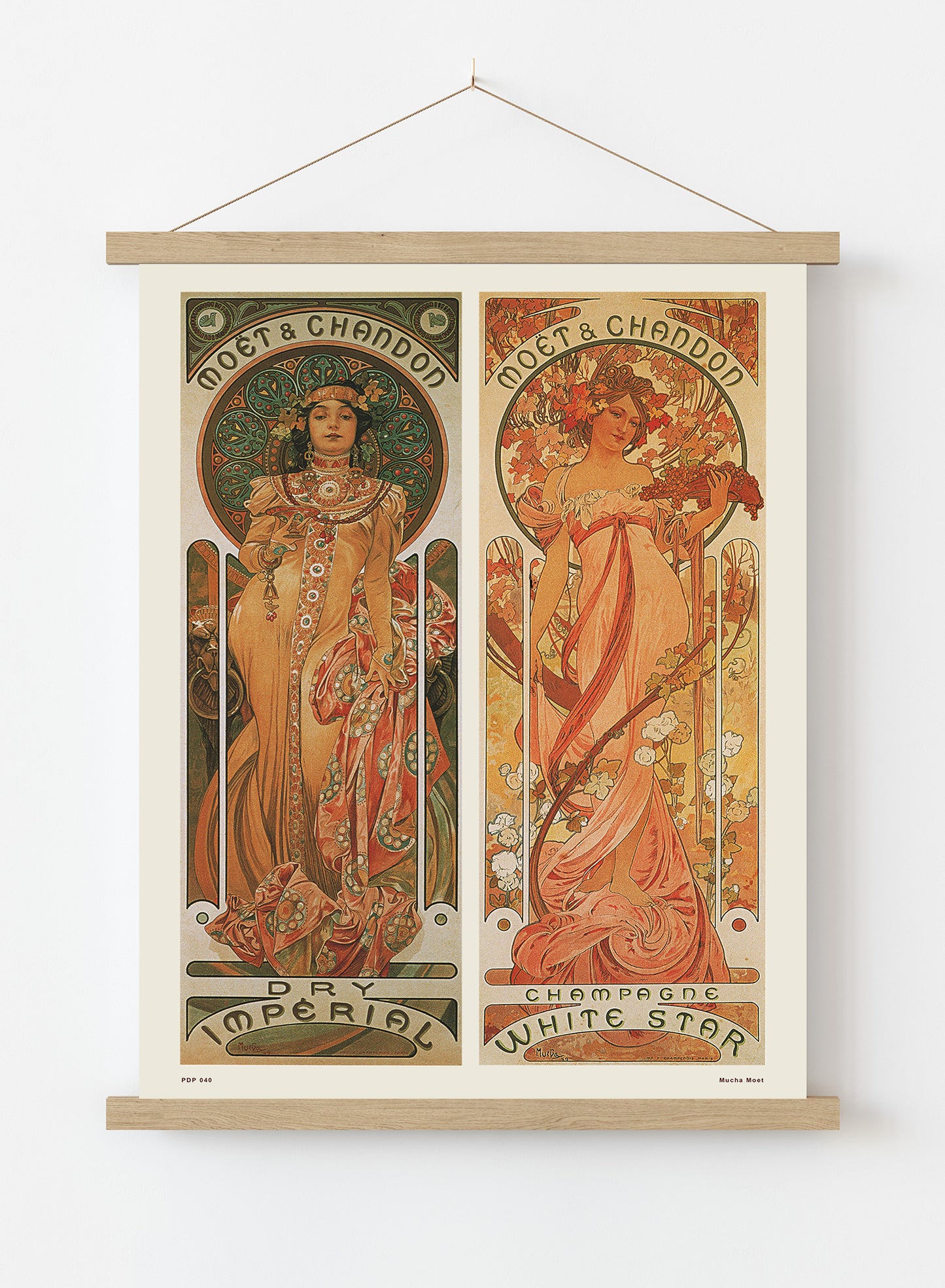 Art nouveau Poster Art Print by Alphonse Mucha Moet Poster Art Print Print – Alphonse Mucha Moet Poster Art Print Vintage Poster Wall Art 30x40cm Hanger