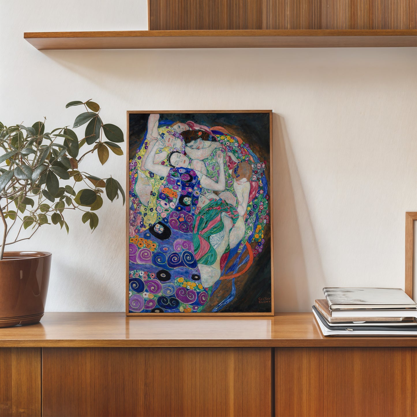 Gustav Klimt Fulfillment The Maiden Vinatge Poster 30x40cm Art Print