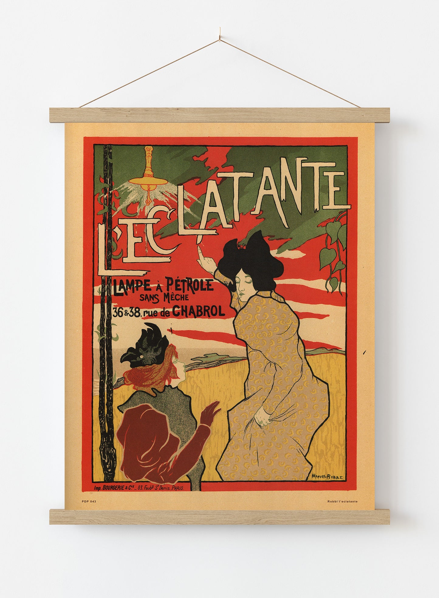 Art nouveau Poster Art Print l'eclatante Poster Art Print Vintage Poster Wall Art Print 30x40cm Hanger
