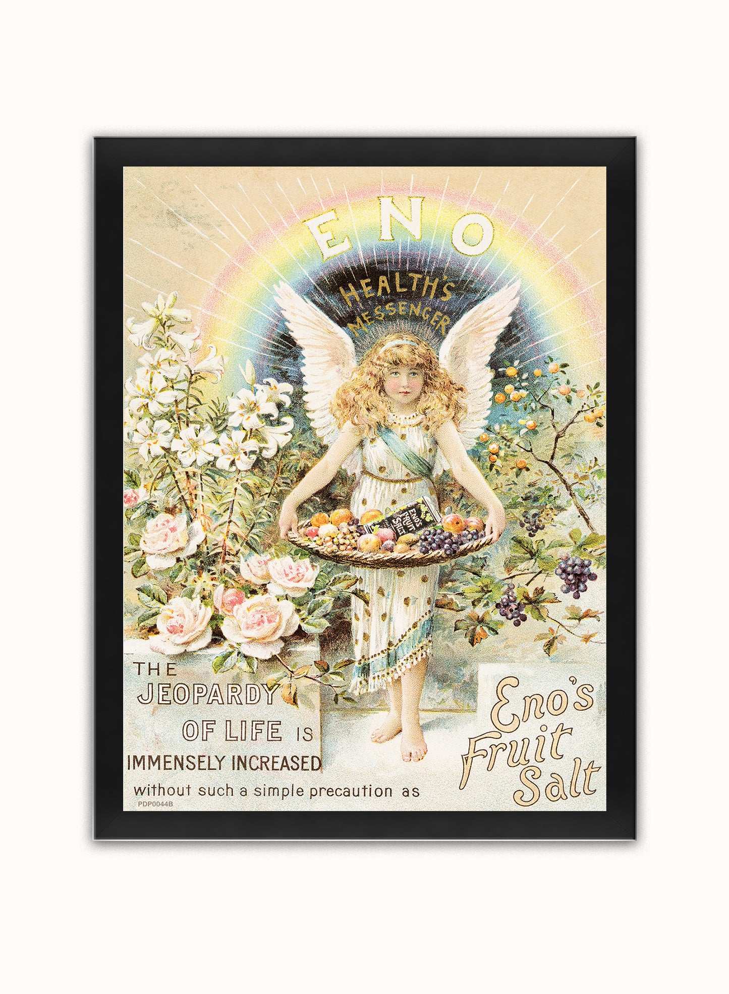 Vintage advertising print for "Eno's Fruit Salt" Art Print Vintage Art Wall Art Print 30x40cm Black Frame