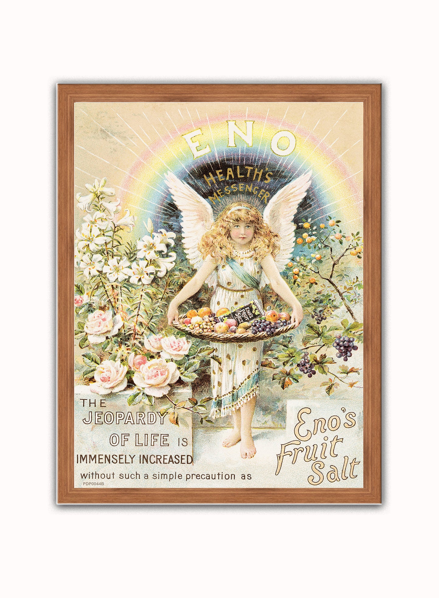 Vintage advertising print for "Eno's Fruit Salt" Art Print Vintage Art Wall Art Print 30x40cm Dark Wood