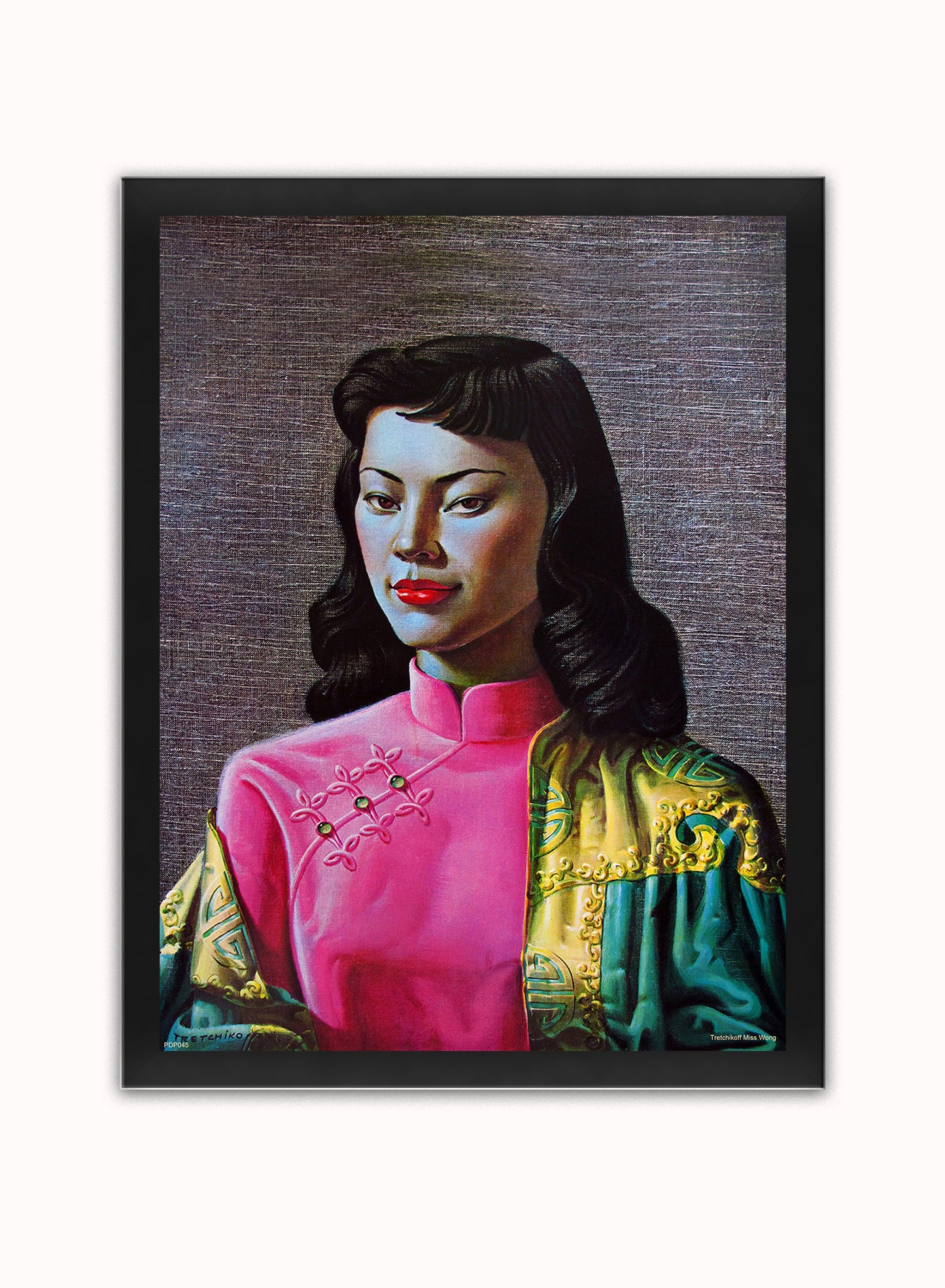 Vladimir Tretchikoff Miss Wong Art Print Poster Vintage Poster Wall Art Print 30x40cm Black Frame