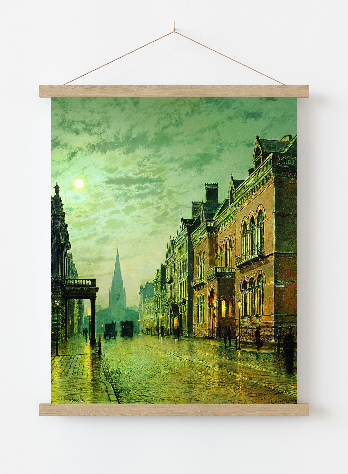Leeds Park Row by John Atkinson Grimshaw Print – John Atkinson Grimshaw Vintage Art Wall Art 30x40cm Hanger
