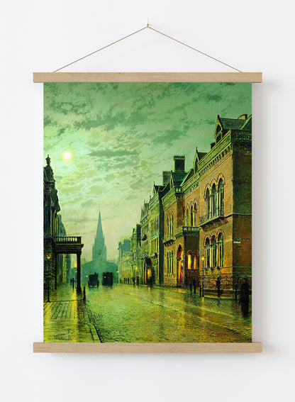 Leeds Park Row by John Atkinson Grimshaw Print – John Atkinson Grimshaw Vintage Art Wall Art 30x40cm Hanger